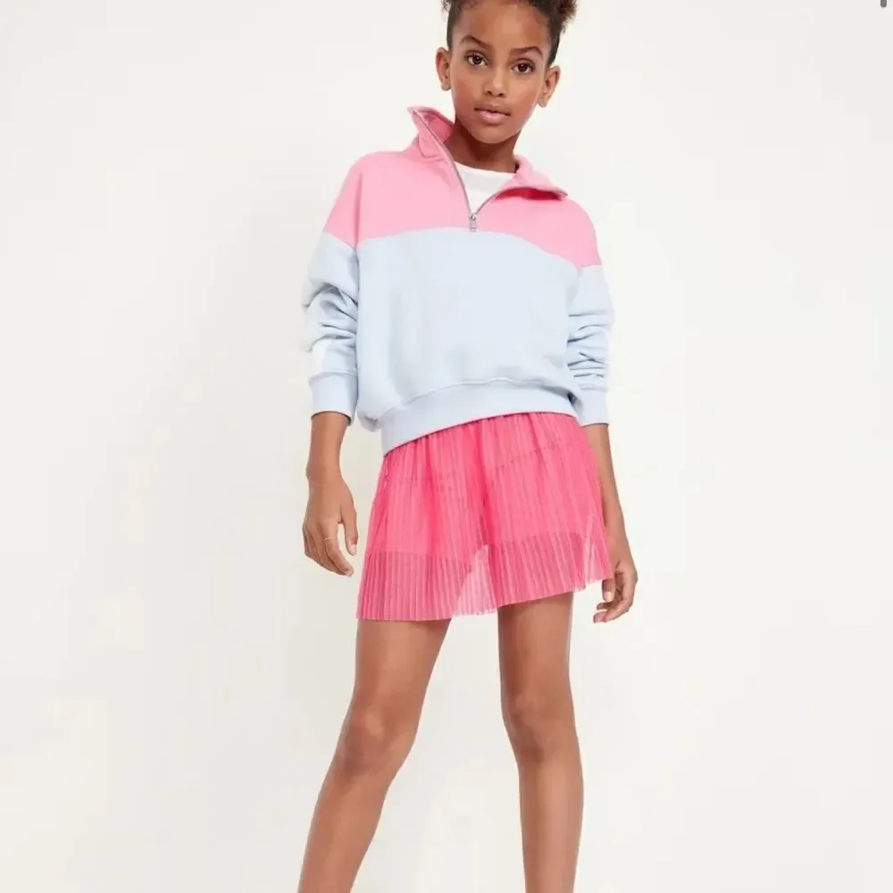 NWT New OLD NAVY Mesh Pleated Coral Hot Pink Athletic Skort Skirt XXL 18 Plus